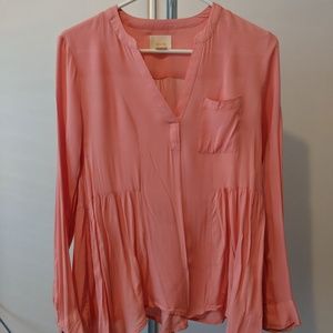 Mauve Anthropologie Blouse